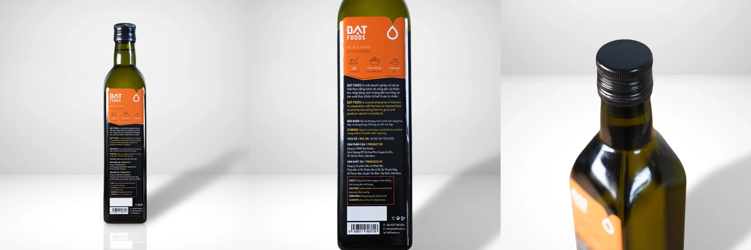 Dat Nut Oil, Peanut Oil, Golden Sesame Oil, Black Sesame Oil