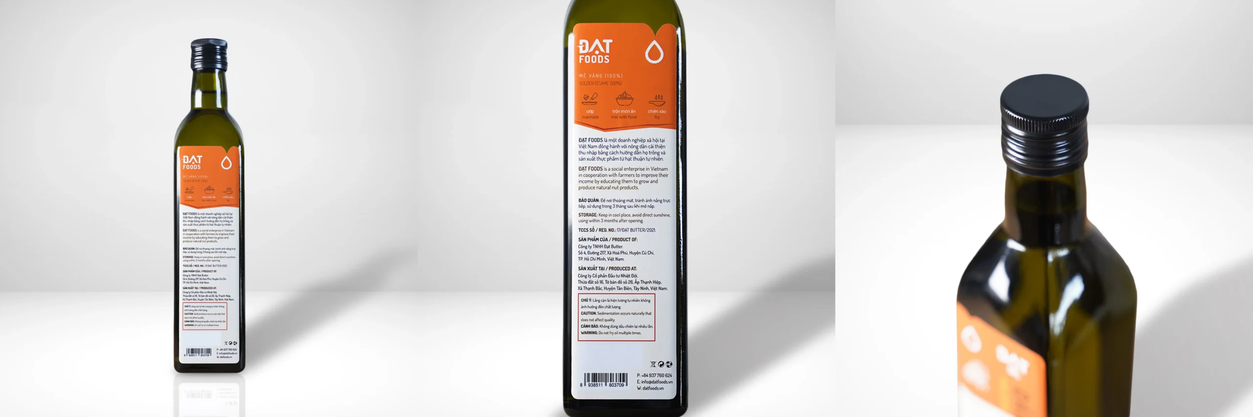 Dat Nut Oil, Peanut Oil, Golden Sesame Oil, Black Sesame Oil